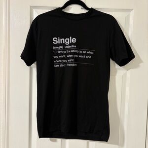 Men’s Denim & Flower Ricky Singh Single Black Short Sleeve T Shirt Size Small